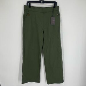 Vivienne Duval Women’s Elastic Waist Stretchy Olive Green Loose Fit Pants size L